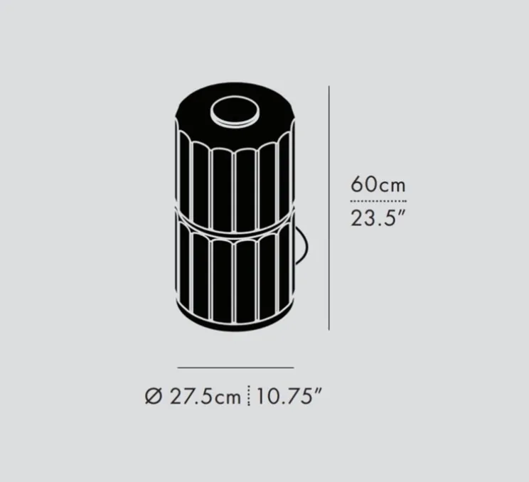 Lampe à poser, Column 300, ivoire, LED, dim, 1800-3000K, 1422 lm, Ø27,5cm, H60cm - A-N-D