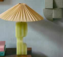 Lampe à poser, Column, vert citron, L12.5cm, H43.5cm-HKLIVING