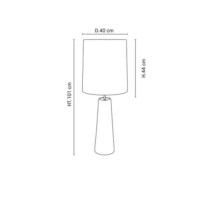 Lampe à poser, Cosiness, blanc, Ø40cm, H101cm - Market Set