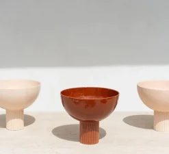 Lampe à poser, Coupo, Poudrée brillant, Ø29cm, H25cm - Oustao