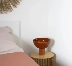 Lampe à poser, Coupo, Terracotta brillant, Ø29cm, H25cm - Oustao