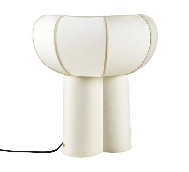Lampe à poser, Couqueto, blanc moucheté, Ø45cm, H44,5cm - Margaux Keller Collections