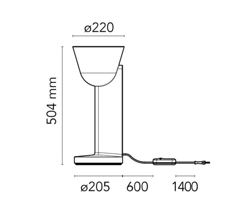 Lampe à poser, Céramique Up, bleu, Ø22cm, H50,4cm - Flos
