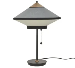 Lampe à poser, Cymbal, bleu atlantic, Ø35cm, H48cm - Forestier