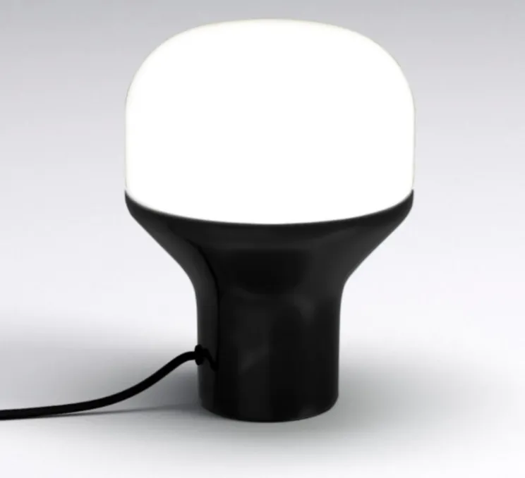 Lampe à poser, Delux S, noir, LED, Ø16cm, H22cm - MARTINELLI LUCE