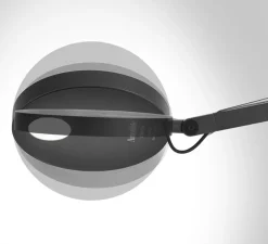 Lampe à poser, Demetra, corps noir et base noire, LED, 3000K, 385lm, L20cm, H57-84cm - Artemide