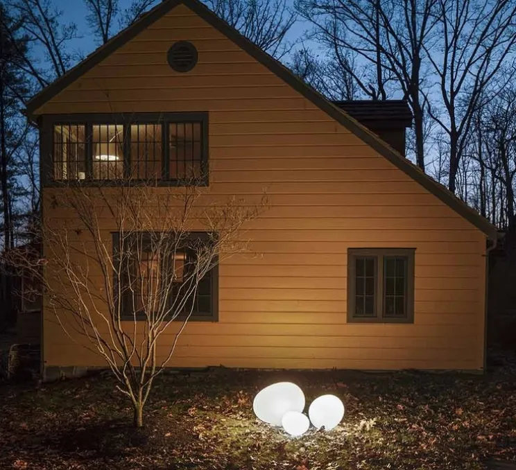 Lampe à poser, d'extérieur, Gregg Outdoor large, blanc, IP65, L47cm, H40cm - Foscarini