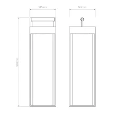 Lampe à poser, d'extérieur, Kuro 250, noir texturé, IP44, LED, dim, 2700K, 145 lm, L14,5cm, H55cm - Astro