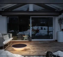 Lampe à poser, d'extérieur, Solar, marron, IP65, Ø80cm, H26cm - Foscarini