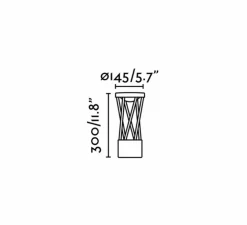 Lampe à poser, d'extérieur, TWIST, gris foncé, IP65, LED, 3000K, 500lm, Ø14,5cm, H30cm - Faro