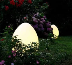 Lampe à poser d'extérieur, Uovo Grande, blanc, IP65, Ø43cm, H62cm - Fontana Arte