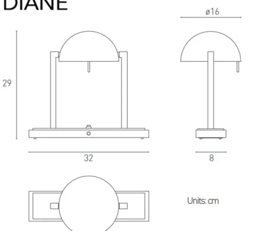 Lampe à poser, Diane - Jacques Adnet, plaqué or, marbre blanc, L32cm, H29cm - Lumen Center Italia
