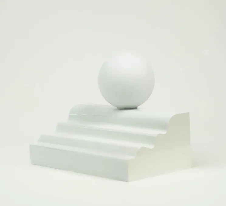 Lampe à poser, Dé-Moulure, large, blanc, L26cm, H12cm - CVL