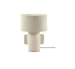 Lampe à poser, Earth, abat-jour rond, blanc, Ø35cm, H46cm - Serax