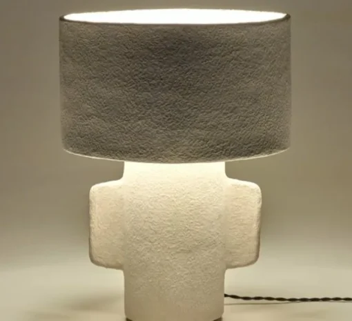 Lampe à poser, Earth, abat-jour ovale, blanc, L36cm, H54cm - Serax