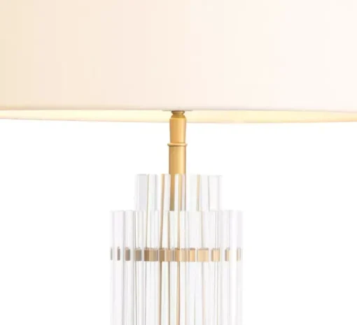 Lampe à poser, East, Laiton antique, verre transparent, L45cm, H78cm - Eichholtz