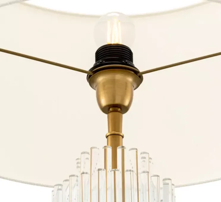 Lampe à poser, East, Laiton antique, verre transparent, L45cm, H78cm - Eichholtz