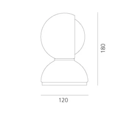 Lampe à poser, Eclisse, miroir, Ø12cm, H18cm - Artemide