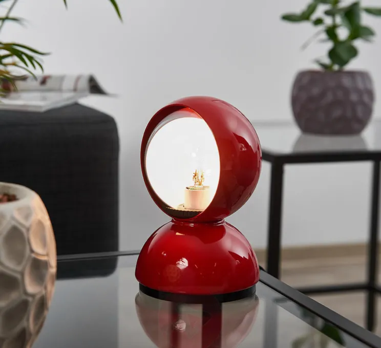Lampe à poser, Eclisse, rouge, Ø12cm, H18cm - Artemide