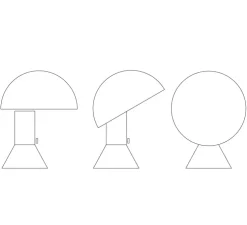 Lampe à poser, ELMETTO, blanc, H28cm - Martinelli-luce