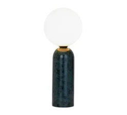 Lampe à poser, Emma Ta, Marbre vert Guatemala, Ø9cm, H40,7cm - Contardi