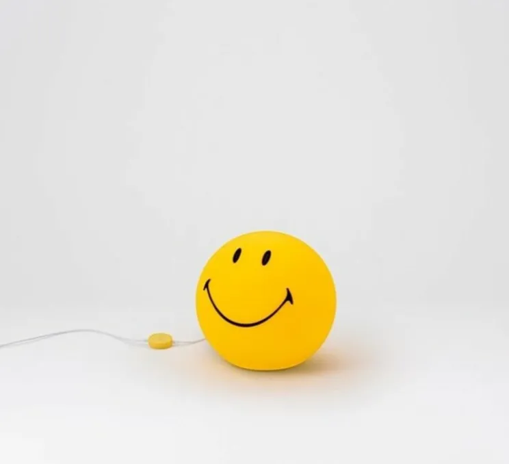 Lampe à poser enfant, Star Light Smiley, jaune, L25cm, H25cm - Mr Maria