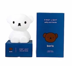 Lampe à poser enfant, Veilleuse, First Light - Ours Boris, blanc, LED, 2700K, 100lm, L20cm, H21cm - Mr Maria