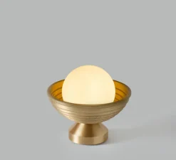 Lampe à poser, Eos, laiton brossé, Ø15,7cm, H14,3cm - Bert franck