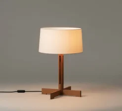 Lampe à poser, FAD Menor, bois, blanc, Ø26cm, H42cm - Santa & Cole