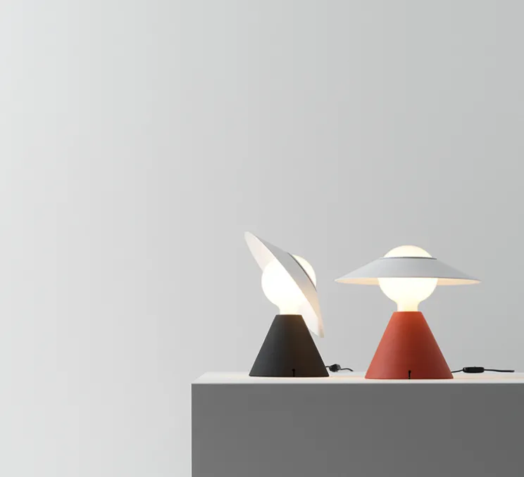 Lampe à poser, Fante, rouge, Ø30,1cm, H28cm - Stilnovo