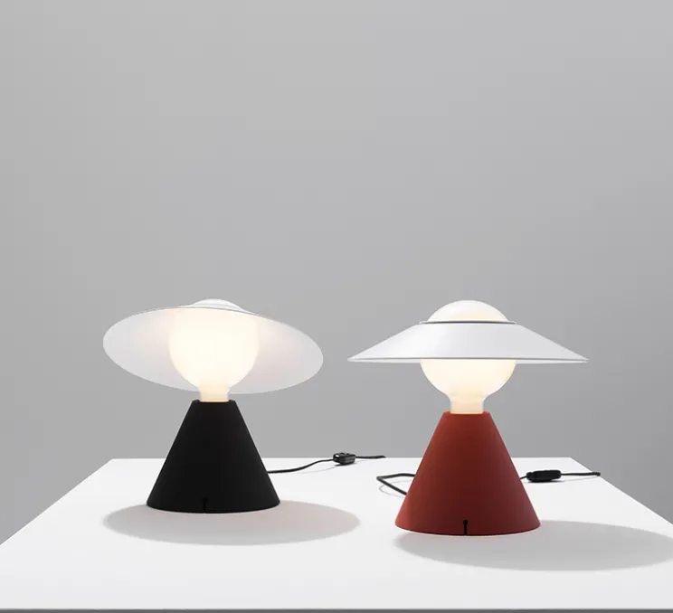 Lampe à poser, Fante, rouge, Ø30,1cm, H28cm - Stilnovo