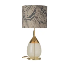 Lampe à poser, Fern leaves wild, gris, Ø35cm, H82cm - Ebb and Flow