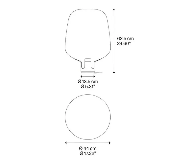 Lampe à poser, Flar large, marron, beige, Ø44cm, H62,5cm - Lodes