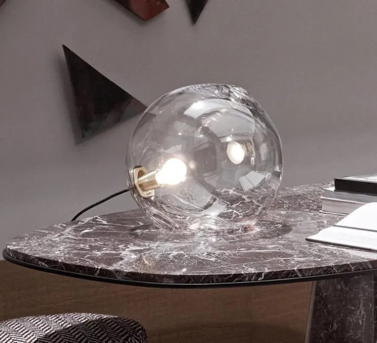 Lampe à poser, Float 2.0, laiton, Ø16cm, H41cm - SKLO STUDIO