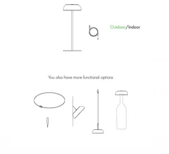 Lampe à poser, Float, blanc, IP55, Ø13,5cm, H34,7cm - Axolight