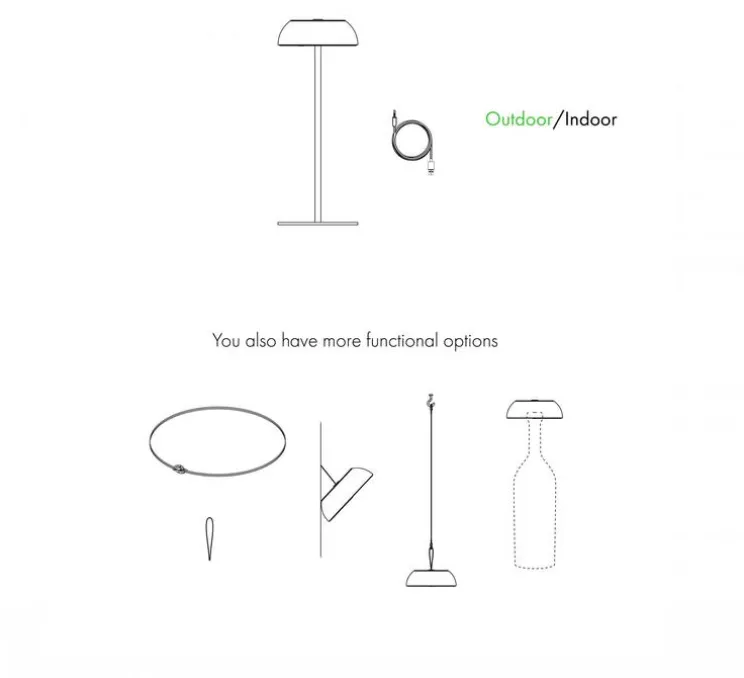 Lampe à poser, Float, blanc, IP55, Ø13,5cm, H34,7cm - Axolight