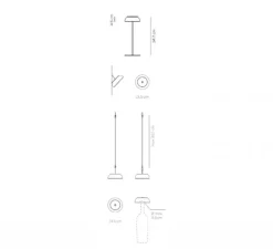 Lampe à poser, Float, blanc, IP55, Ø13,5cm, H34,7cm - Axolight