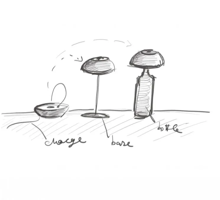 Lampe à poser, Float, blanc, IP55, Ø13,5cm, H34,7cm - Axolight