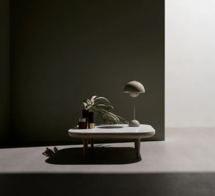 Lampe à poser, Flowerpot VP3, gris beige, Ø23cm, H50cm - Andtradition