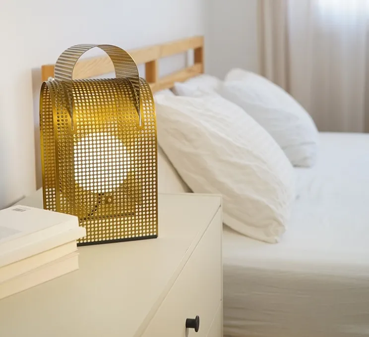 Lampe à poser, Fold In, laiton, L16cm, H31cm - Alma light