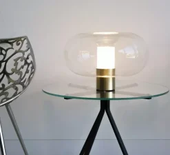 Lampe à poser, Fontanella Media, or, Ø27cm, H20cm - Fontana Arte