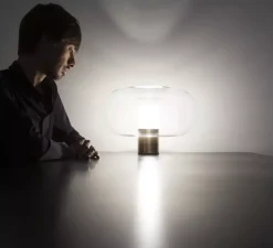 Lampe à poser, Fontanella Media, or, Ø27cm, H20cm - Fontana Arte