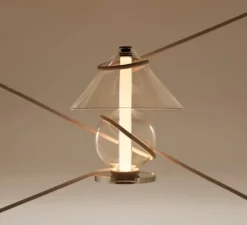 Lampe à poser, Fragile, transparent, LED, dim, 2200K, 226 lm, Ø30,5cm, H35cm - Marset
