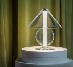 Lampe à poser, Fragile, transparent, LED, dim, 2200K, 226 lm, Ø30,5cm, H35cm - Marset