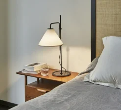 Lampe à poser, Funiculi Fabric, noir, sable, LED, H61,4cm - Marset