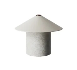 Lampe à poser, Futé 350, céramique naturelle, LED, dim, 2700K, Ø35cm, H28,4cm - Lyfa