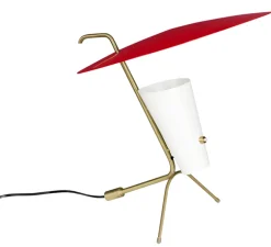 Lampe à poser, G24 Guariche, rouge, Ø39cm, H42cm - Sammode