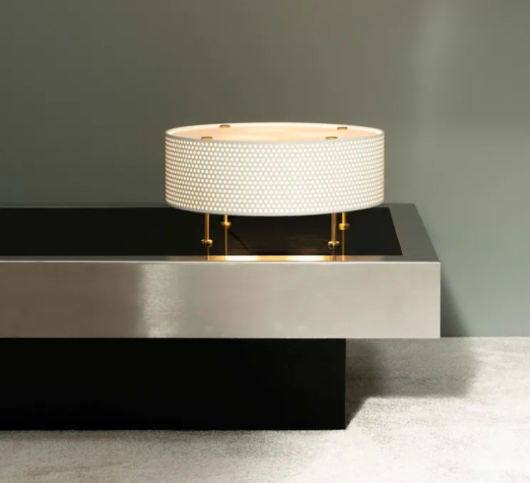 Lampe à poser, G50 L, blanc, Ø35cm, H22,5cm - Sammode