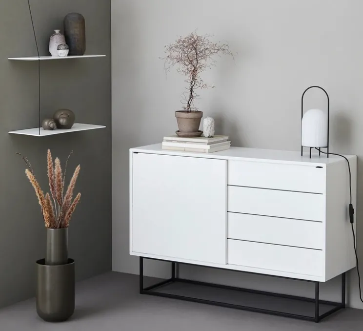 Lampe à poser, Ghost, blanc, Ø15cm, H38cm - WOUD