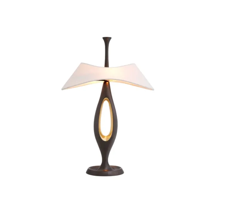 Lampe à poser, Gianfranco, Gunmetal, laiton poli, L41,5cm, H63cm - Eichholtz